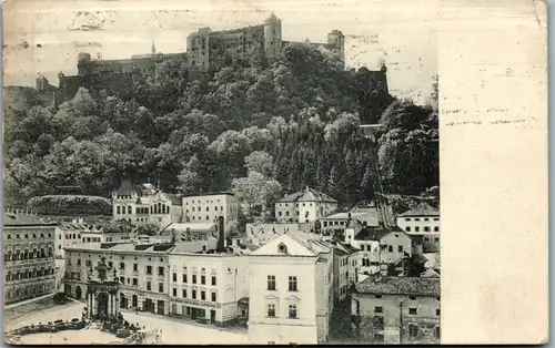 8546 - Salzburg - Festung vom Kapitelplatz - gelaufen 1913