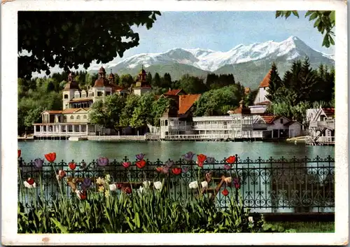 8550 - Kärnten - Velden am Wörthersee , Schloß mit Mittagskogel - gelaufen 1943