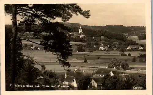 8595 - Steiermark - St. Margarethen a. d. Raab mit Takern , Panorama - gelaufen 1934
