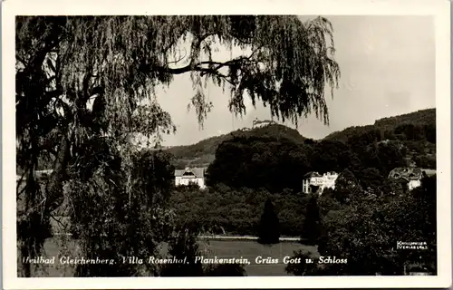 8647 - Steiermark - Gleichenberg , Heilbad , Villa Rosenhof , Plankenstein , Grüss Gott u. Schloss - nicht gelaufen 1942