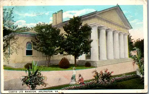 8665 - USA - Arlington , Washington , Custis Lee Mansion  - gelaufen 1929