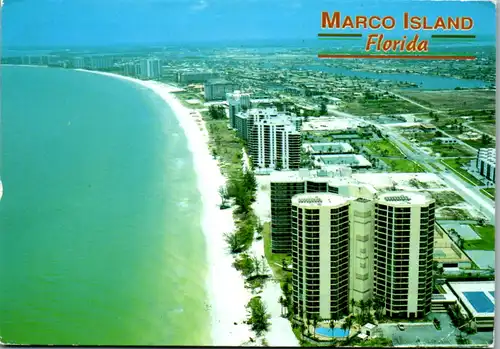 8678 - USA - Florida , Marco Island , Strand , Caxambas Pass - gelaufen 1991