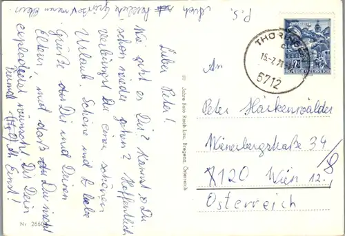 8680 - Motiv - Fundstellen des Gemsennestes , Salzburg , Arlberg , Bezau , Schruns , Lünersee - gelaufen 1971