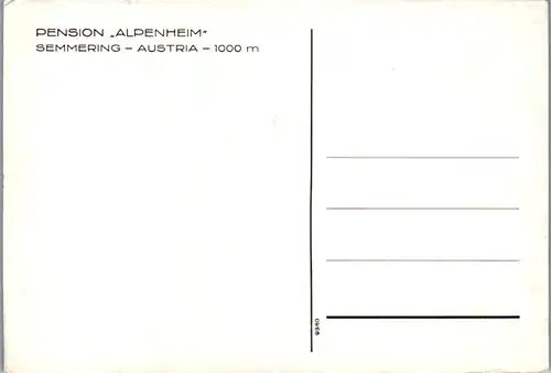 8688 - Niederösterreich - Semmering , Pension Alpenheim , Mehrbildkarte - nicht gelaufen