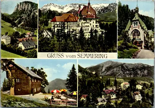 8690 - Niederösterreich - Semmering , Adlitzgraben , Polleroswand , Südbahnhotel , Rax , Pinkenkogelhaus , Villenviertel - gelaufen