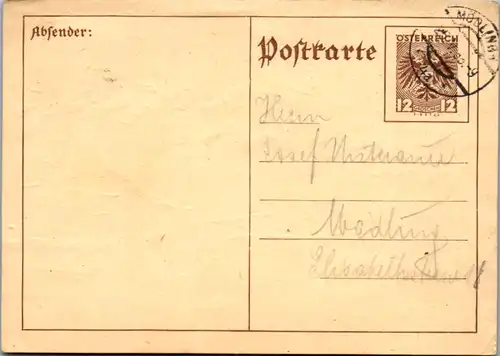 8699 - Niederösterreich - Ganzsache , Mödling - gelaufen 1936