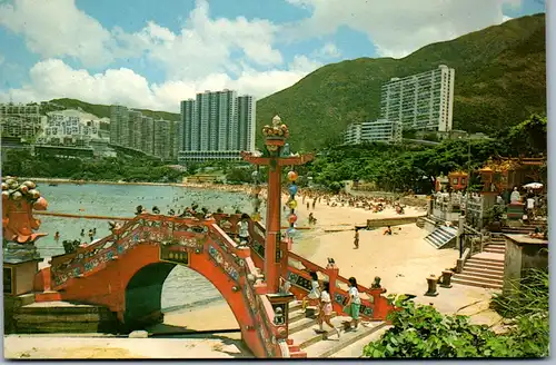 8722 - China - Hong Kong , Beautiful scenery of Repulse Bay , Strand , Beach - gelaufen