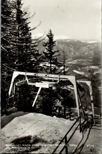 8738 - Niederösterreich - Maria Schutz , Sessellift , v. Sonnwendstein gegen Schneeberg - nicht gelaufen 1964