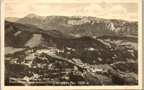 8740 - Niederösterreich - Semmering , Panorama v. Sonnwendstein gegen Rax - gelaufen 1948