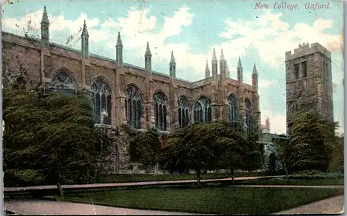 8745 - Großbritannien - Oxford , New College - gelaufen 1916