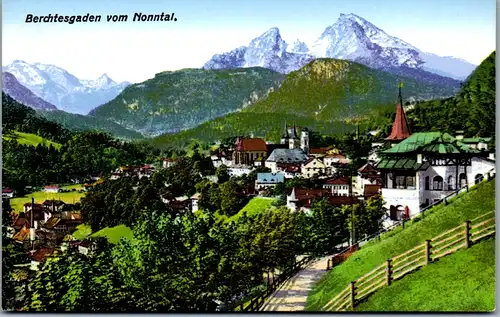 8747 - Deutschland - Berchtesgaden vom Nonntal - gelaufen 1937