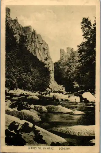 8768 - Deutschland - Bodetal im Harz , Bodetor - gelaufen 1917