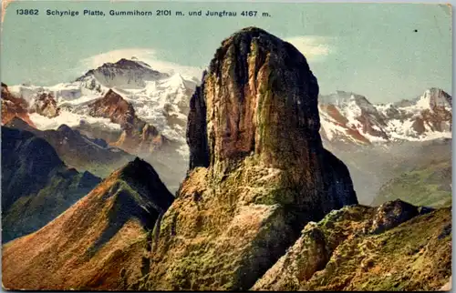 8770 - Schweiz - Schynige Platte , Gummihorn und Jungfrau - gelaufen 1922