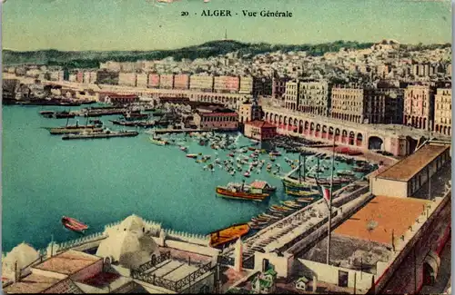 8772 - Algerien - Alger , Vue Generale , Hafen - gelaufen 1933