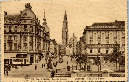 8778 - Belgien - Antwerpen , De Suikerrui , Anvers , Canal au Sucre - gelaufen 1936