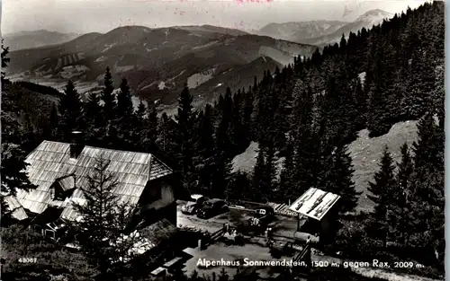 8783 - Niederösterreich - Semmering , Alpenhaus Sonnwendstein gegen Rax , Anna Engleder , Auto - gelaufen 1967