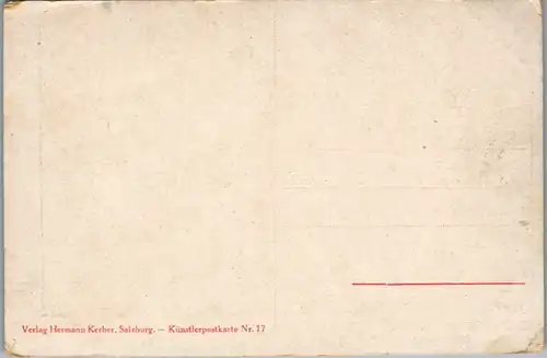 8844 - Künstlerkarte - Salzburg vom Mozarthäuschen , signiert E. T. Compton - nicht gelaufen