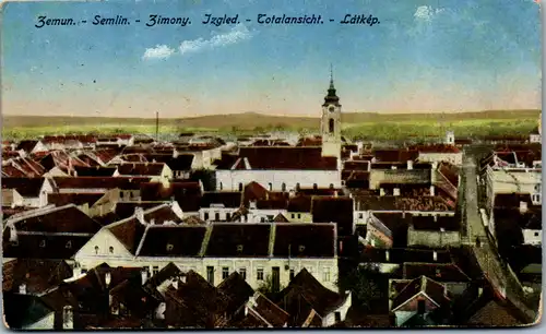 8853 - Serbien - Zemun , Semlin , Zimony , Izgled , Totalansicht - gelaufen 1922