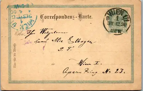 8872 - Wien - Ganzsache , Wien - gelaufen 1899