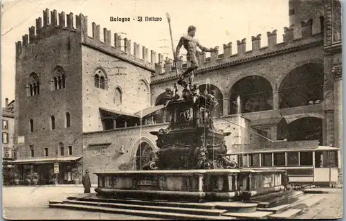 8919 - Italien - Bologna , Il Nettuno , Springbrunnen , Brunnen - gelaufen 1924