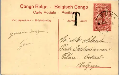 8930 - Belgisch Congo - Congo Belge , Stanleyville , Habitations de planteurs indigenes - gelaufen 1921