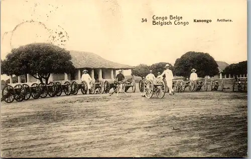 8931 - Belgisch Congo - Congo Belge , Kasongo , Artillerie - gelaufen 1920