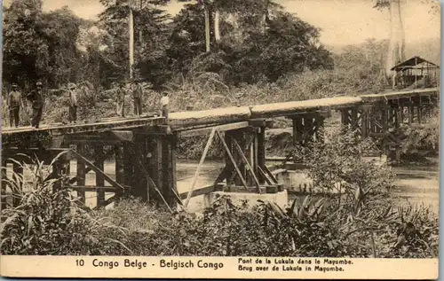 8934 - Belgisch Congo - Congo Belge , Pont de la Lukula dans le Mayumbe , Brücke - gelaufen 1921