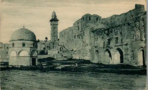 8960 - Palästina - Palestine , Jerusalem , Tower of Antonia - gelaufen 1926