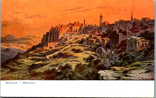 8985 - Westjordanland - Bethlehem , signiert Friedrich Perlberg - nicht gelaufen