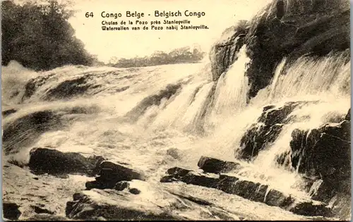 8998 - Belgisch Congo - Congo Belge , Chutes de la Pozo pres Stanleyville - gelaufen 1920