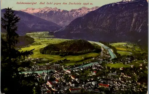 9022 - Oberösterreich - Bad Ischl gegen den Dachstein , Salzkammergut - nicht gelaufen 1907
