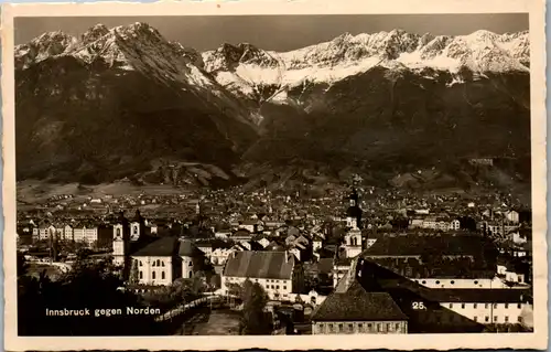 9042 - Tirol - Innsbruck gegen Norden , Panorama - gelaufen 1935
