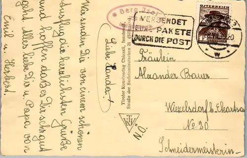 9042 - Tirol - Innsbruck gegen Norden , Panorama - gelaufen 1935