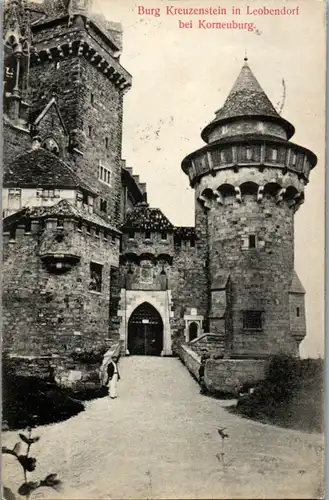 9056 - Niederösterreich - Leobendorf , Korneuburg , Burg Kreuzenstein - gelaufen 1910