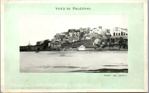 9066 - Palästina - Vues de Palestine , Port de Jaffa , Edition de la Chocolaterie d' Aiguebelle - nicht gelaufen