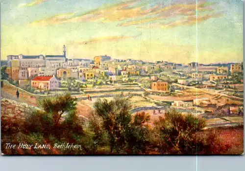 9080 - Künstlerkarte - Israel , Bethlehem , Bethany , The Holy Land , signiert - nicht gelaufen