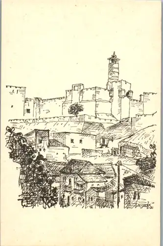 9091 - Künstlerkarte - Israel , A. Cherniak , Citadel of David , La Citadelle de David , signiert - nicht gelaufen 1931