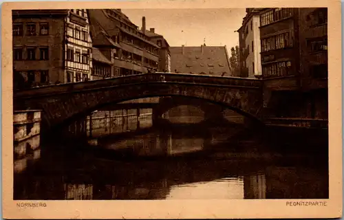 9116 - Deutschland - Nürnberg , Pegnitzpartie , Brücke - nicht gelaufen