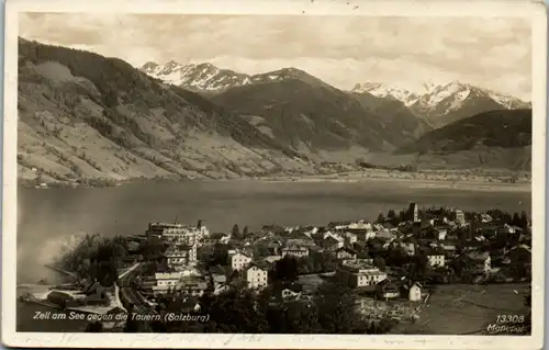 9124 - Salzburg - Zell am See gegen die Tauern , Panorama - gelaufen 1930