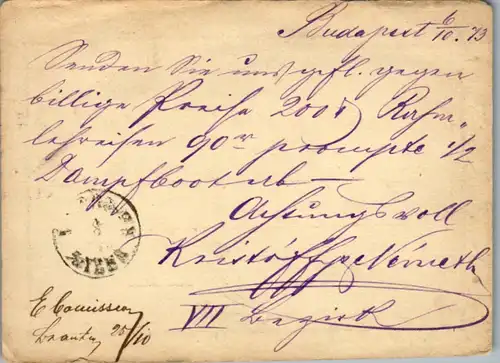 9169 - Ungarn - Ganzsache , Pest - Waidhofen an der Ybbs - gelaufen 1873
