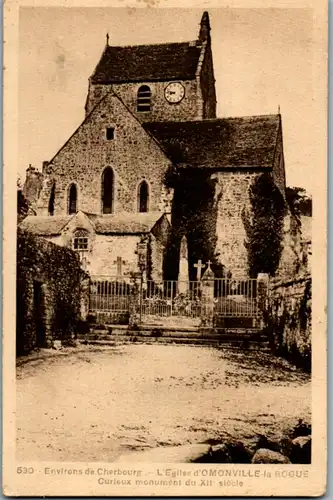 9189 - Frankreich - Cherbourg , L' Eglise d' Omonville la Rogue , Curieux monument du XII siecie - nicht gelaufen