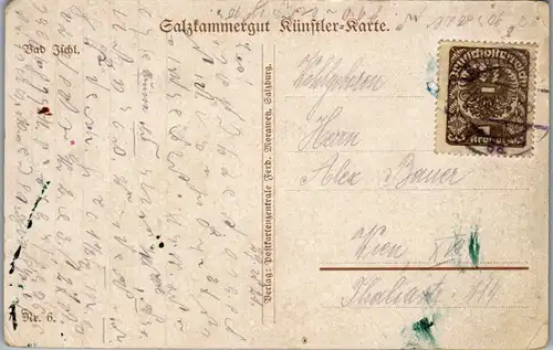 9218 - Künstlerkarte - Oberösterreich , Bad Ischl , signiert Roth - gelaufen 1921