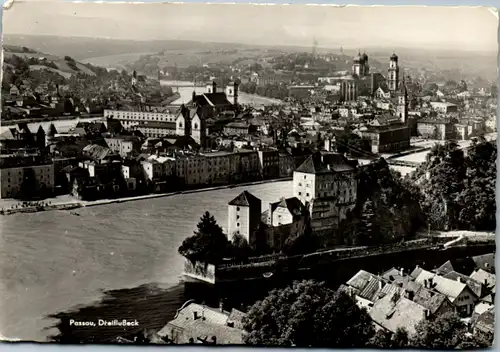 9248 - Deutschland - Passau , Dreiflußeck , Donau Dampfschiffahrts Gesellschaft - nicht gelaufen 1966