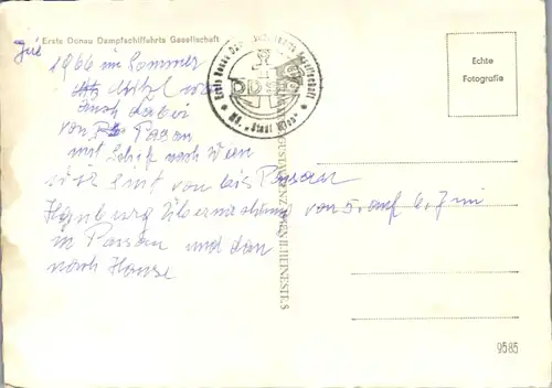 9248 - Deutschland - Passau , Dreiflußeck , Donau Dampfschiffahrts Gesellschaft - nicht gelaufen 1966