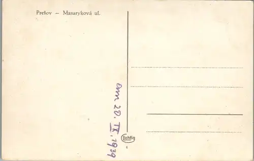 9284 - Slowakei - Presov , Masarykova ul.  - nicht gelaufen 1939