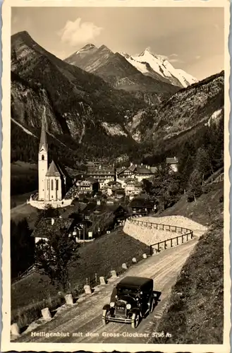 9291 - Kärnten - Heiligenblut mit dem Groß Glockner , Auto , Grossglockner - nicht gelaufen 1936