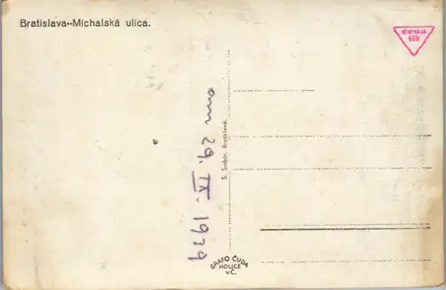 9299 - Slowakei - Bratislava , Pressburg , Michalska Ulica - nicht gelaufen 1939