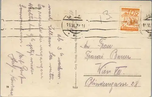 9315 - Salzburg - Hohensalzburg , Nordfront - gelaufen 1929