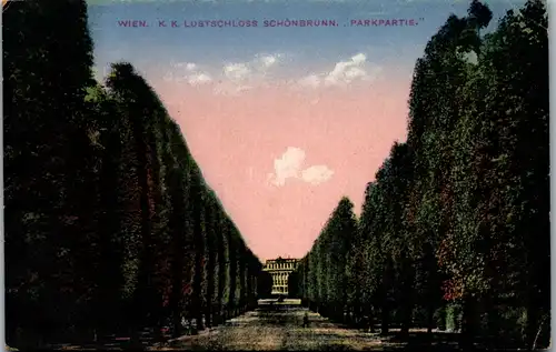 9328 - Wien - K. K. Lustschloß Schönbrunn , Parkpartie - nicht gelaufen