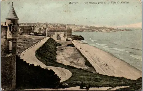 9348 - Frankreich - Biarritz , Vue generale prise de la Villa de Noailles - gelaufen